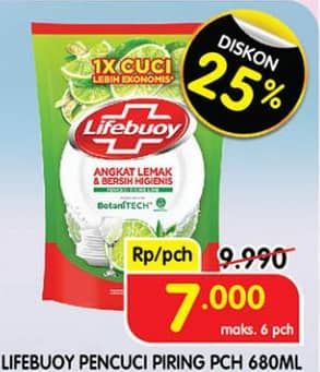 Promo Harga Lifebuoy Pencuci Piring 680 ml - Superindo