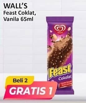 Promo Harga Walls Feast Vanilla, Chocolate 65 ml - Alfamart