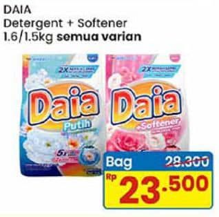 Promo Harga Daia Deterjen Bubuk All Variants 1500 gr - Indomaret