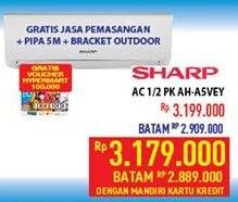 Promo Harga SHARP AH-A5VEY | AC 1/2PK  - Hypermart