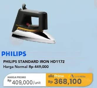 Promo Harga Philips HD 1172 | Dry Iron  - Carrefour