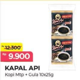 Promo Harga Kapal Api Kopi Mantap + Gula per 10 sachet 25 gr - Alfamart