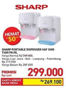 Promo Harga SHARP SWD-T40N | Water Dispenser BL, PK  - Carrefour