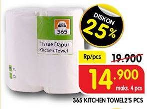 Promo Harga 365 Kitchen Towel Tissue per 2 pcs 50 sheet - Superindo