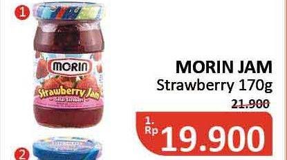 Promo Harga MORIN Jam Strawberry 170 gr - Alfamidi