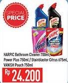 Promo Harga Harpic Bathroom Cleanser/Power Plus/Stainblaster Citrus/Vanish  - Hypermart