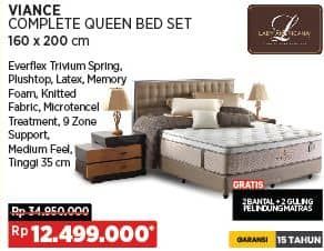 Promo Harga Lady Americana Viance Complete Queen Bed Set  - COURTS