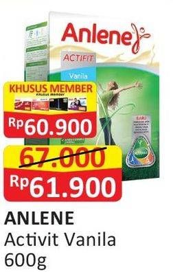 Promo Harga ANLENE Actifit Susu High Calcium Vanila 600 gr - Alfamart