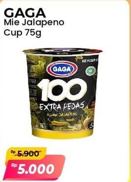 Promo Harga Gaga 100 Extra Pedas Kuah Jalapeno 75 gr - Alfamart
