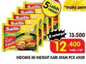 Promo Harga INDOMIE Mi Kuah Kari Ayam 72 gr - Superindo