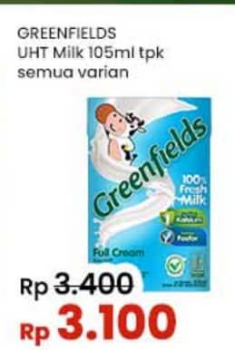 Promo Harga Greenfields UHT All Variants 105 ml - Indomaret