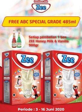 Promo Harga ZEE Susu Bubuk Honey Milk, Vanilla Twist 900 gr - Carrefour