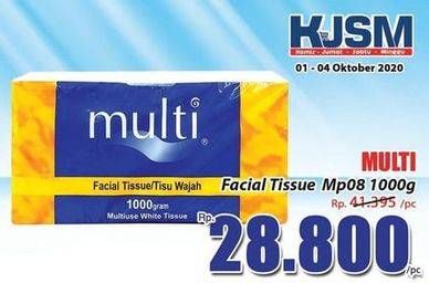 Promo Harga MULTI Facial Tissue MP08 1000 gr - Hari Hari