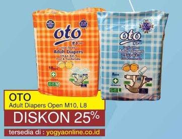Promo Harga OTO Adult Diapers M10, L8  - Yogya