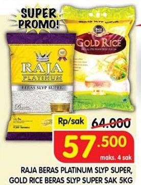RAJA Beras Platinum Slyp Super, Gold Rice Beras Slyp Super