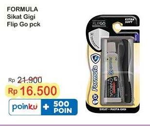 Promo Harga Formula Travel Pack Flip Go Charcoal Extra Soft 2 pcs - Indomaret