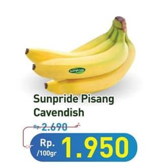 Promo Harga Sunpride Pisang Cavendish per 100 gr - Hypermart