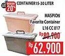 Promo Harga Maspion Favorite Box Container CC017 16000 ml - Hypermart