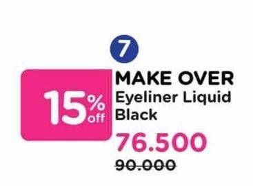 Promo Harga Make Over Eyeliner Liquid Black  - Watsons