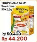 Promo Harga Tropicana Slim Sweetener 50 pcs - Indomaret