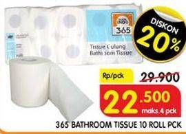 Promo Harga 365 Bathroom Tissue 10 roll - Superindo