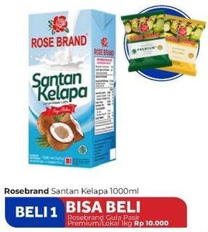 Promo Harga ROSE BRAND Santan Kelapa 1000 ml - Carrefour