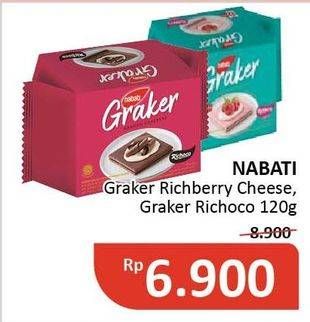 Promo Harga NABATI Graker Graham Crackers Richberry Cheese, Richoco 120 gr - Alfamidi