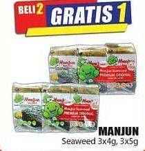 Promo Harga MANJUN Seaweed 3 pcs - Hari Hari