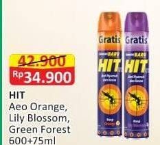 Promo Harga HIT Aerosol Orange, Lilly Blossom, Green Forest 675 ml - Alfamart