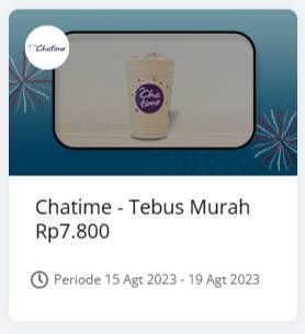 Promo Harga Tebus Murah Rp7.800  - Chatime