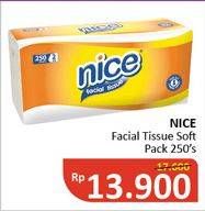 Promo Harga NICE Facial Tissue Softpack Non Parfum 250 pcs - Alfamidi