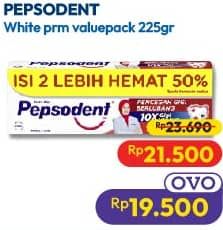 Promo Harga Pepsodent Pasta Gigi Pencegah Gigi Berlubang White 225 gr - Hypermart