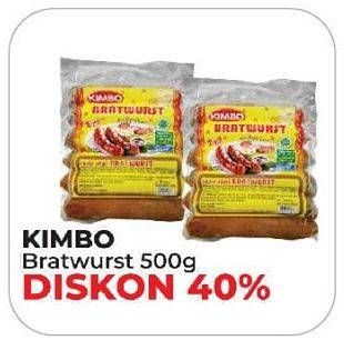 Promo Harga KIMBO Bratwurst 500 gr - Yogya