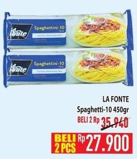 Promo Harga La Fonte Spaghetti 10 450 gr - Hypermart