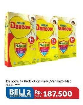 Promo Harga DANCOW Nutritods 1+ Cokelat, Madu, Vanila per 2 box 800 gr - Carrefour