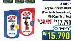 Promo Harga LIFEBUOY Body Wash Cool Fresh, Lemon Fresh, Mild Care, Total 10 400 ml - Hypermart