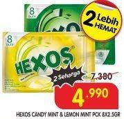 Promo Harga HEXOS Candy Mint, Lemon Mint per 8 pcs 2 gr - Superindo