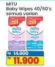 Promo Harga Mitu Baby Wipes All Variants 50 pcs - Indomaret