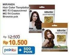 Promo Harga Miranda Hair Color Tempation T3 Cappucino, T4 Cookie Brownie 20 ml - Indomaret