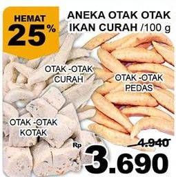 Promo Harga Aneka Otak Otak Ikan Curah/Pedas/Kotak  - Giant