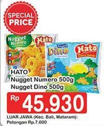 Promo Harga Hato Nugget Numero, Dino 500 gr - Hypermart