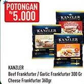 Promo Harga KANZLER Frankfurter Beef, Garlic, Cheese 300 gr - Hypermart