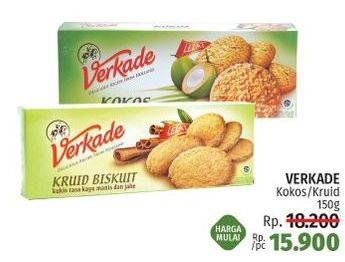 Promo Harga VERKADE Biskuit Kokos Kelapa 150 gr - LotteMart