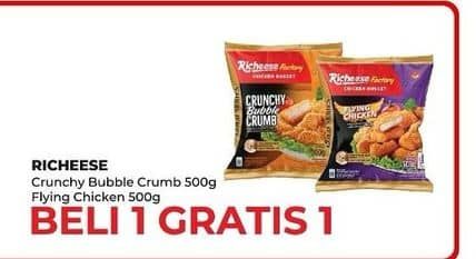 Promo Harga Richeese Factory Chicken Nugget Crunchy Bubble Crumb, Flying Chicken 500 gr - Yogya