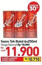 Promo Harga SOSRO Teh Botol per 6 box 250 ml - Carrefour