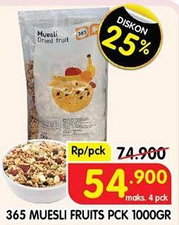 Promo Harga 365 Muesli Buah 1000 gr - Superindo