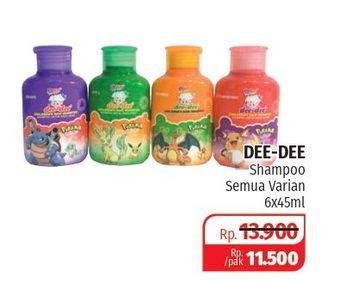 Promo Harga DEE DEE Kids Shampoo All Variants per 6 pcs 45 ml - Lotte Grosir