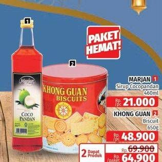Promo Harga MARJAN Syrup Boudoin + KHONG GUAN Biscuit  - Lotte Grosir