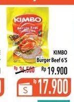 Promo Harga KIMBO Burger Sapi Istimewa per 6 pcs 168 gr - Hypermart