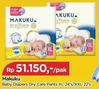 Promo Harga Makuku Dry & Care Celana XXL22, XL24 22 pcs - TIP TOP